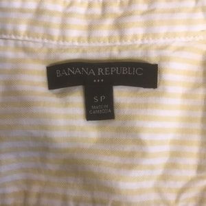 Banana Republic yellow striped button down